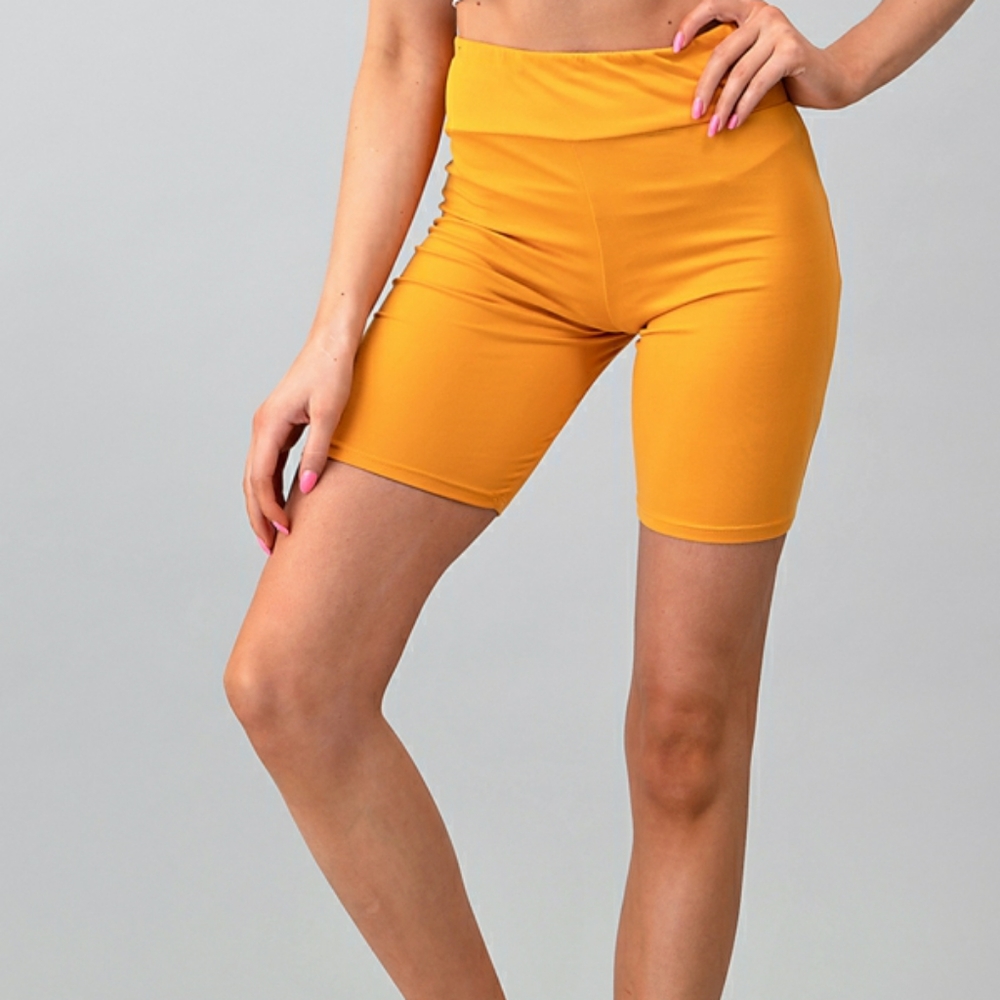 Gold Biker Shorts